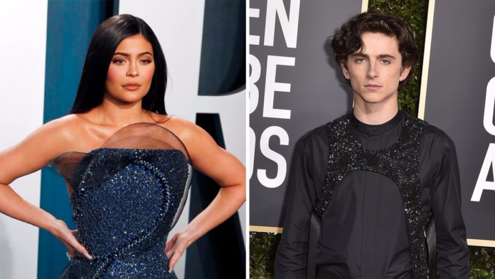 Kylie Jenner y Timothée Chalamet. GETTY IMAGES